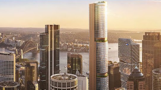 The City of Sydney endorsed changes to its planning rules to allow for the “supertall” skyscraper at the corner of Pitt and Bridge streets.