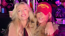 Jackie ‘O’ Henderson was spotted with Pip Edwards in Thredbo, NSW.