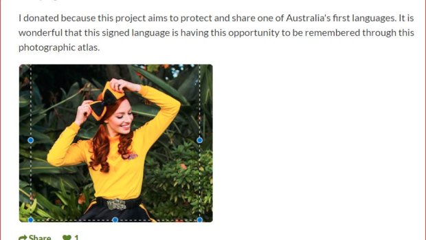 Emma Watkins, the Yellow Wiggle, is working on a doctorate in sign language.