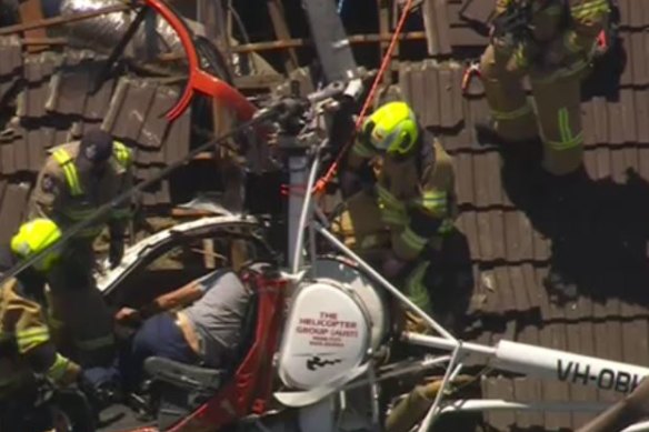 Photo of the crash scene in Mentone.