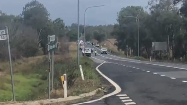 The crash scene in Mutdapilly which claimed the life of a 75-year-old woman.