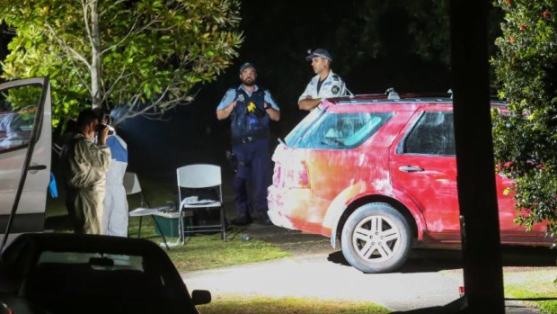 Police staked out a home in Wallsend before the alleged gunman surrendered.