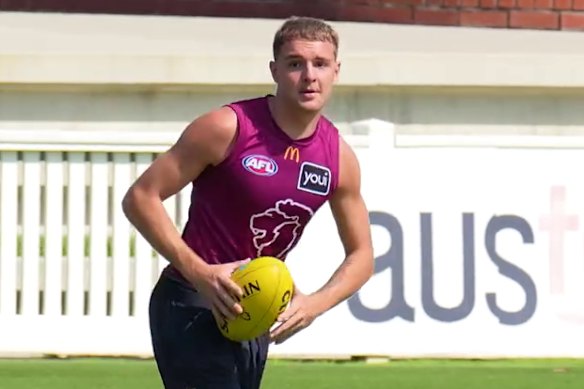 Brisbane Lions footballer Koby Evans.