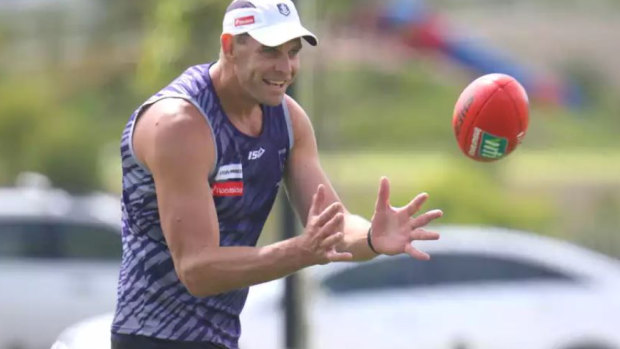 Aaron Sandilands moved well at training but one wonders why he was there so early?