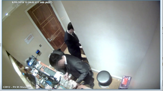 CCTV footage showing Suncity staff dealing with large amounts of cash in the junket’s private gaming salon at The Star Sydney, which one casino executive has said was probably money laundering.