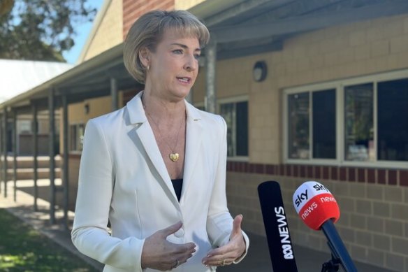 Liberal Senator Michaelia Cash in Perth on Saturday.