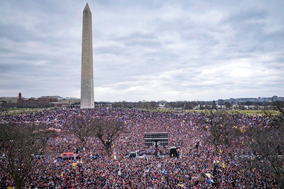 Biden referenced the riots but said: 'We can join forces, stop the shouting and lower the temperature.'