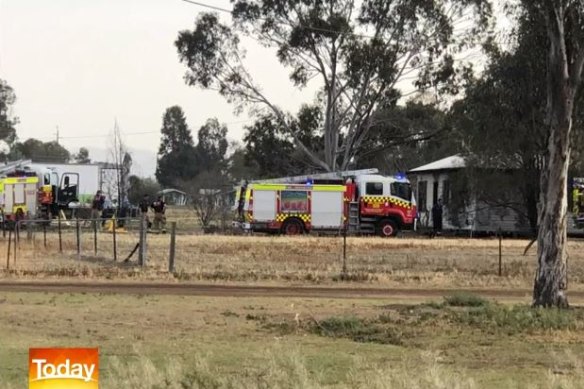 Fire crews at the scene of a fatal house fire in Tamworth.