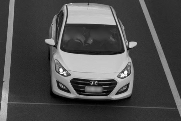 Traffic camera footage of the pair after crossing the Queensland border at Tugun on July 14.