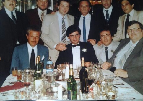 Goodfellas: Michael Franzese (seated centre) with his Mob family.