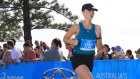 Social worker Erica Beard running in the Gold Coast Marathon