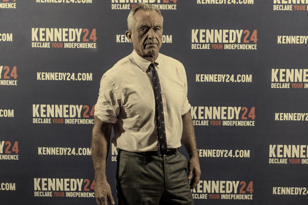 RFK Jr campaigns for president in Long Island, New York, in 2024.