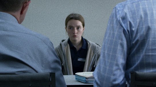 Tough role: Kaitlyn Dever plays a rape victim, who gets talked out of charges by male detectives.