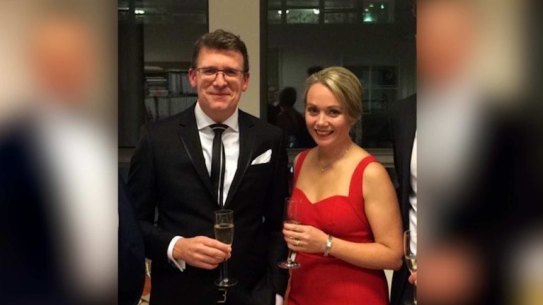 Federal Population Minister Alan Tudge with his staffer, Rachelle Miller. Ms Miller revealed they were having an affair in the <i>Four Corners</i> episode.