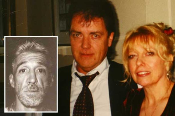 Terence and Christine Hodson (right) and the man suspected of killing them, Rodney Collins (inset).