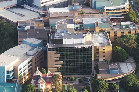 The Wesley Hospital, in Brisbane's inner-west.