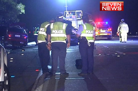 The scene of the fatal crash on the M1 at Coomera in 2012.