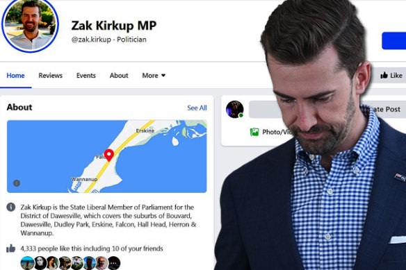 Opposition Leader Zak Kirkup’s page had been blocked by the US social media giant.