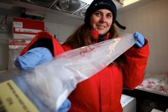 The ANU’s Dr Nerilie Abram after returning from an expedition with the British Antarctic Survey in early 2018.