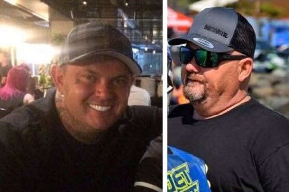 Cameron Martin (right) was a car enthusiast and keen jet skier. He died less than two kilometres from where his friend Shane Ross (left) was found dead several days later.