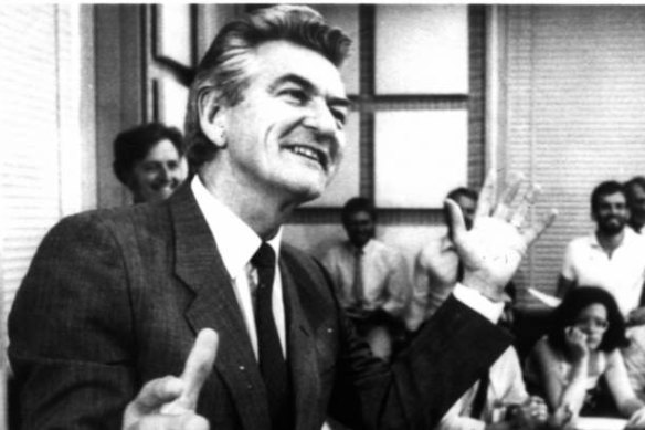 The old guard: Bob Hawke in 1983.