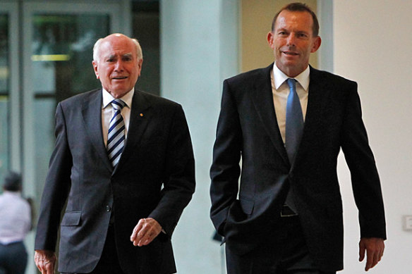 John Howard and Tony Abbott: the two shared similar views on the Renewable Energy Target. 