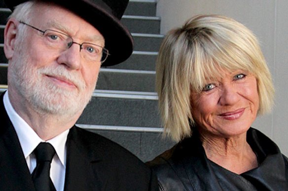David Stratton with his At The Movies co-host, Margaret Pomeranz, in 2011.