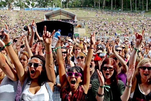 Laid back: Splendour in the Grass at Byron Bay.