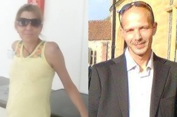 Charles Rowley (right) gifted the perfume bottle he found to Dawn Sturgess (left).