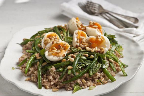 Karen Martini's tuna, brown rice, sumac and green bean salad.