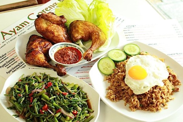 Deep-fried marinated chicken at Ayam Goreng 99.
