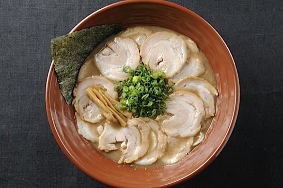 Gumshara Ramen is known for its thick, pork broth. 