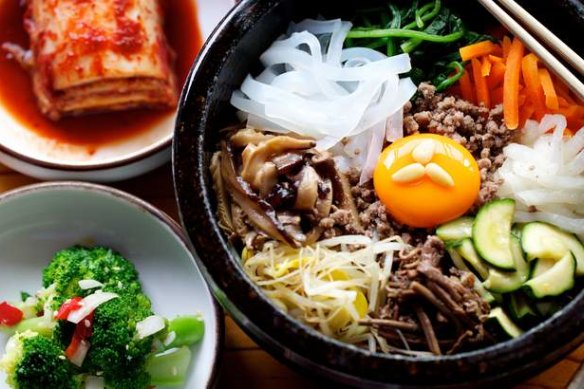 Bibimbap is one of the most popular Korean dishes.