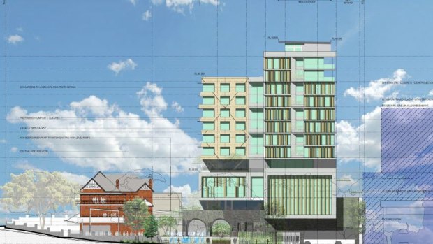 The plan for the mixed-use office and residential development beside the Normanby Hotel that has been withdrawn.