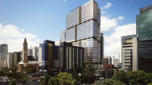 A design image of Mirvac's approved skyscraper for 80 Ann Street, Brisbane.