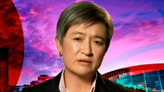 Penny Wong was restrained in her criticisms of the government.