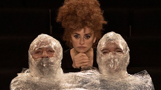 Penelope Cruz with Antonia Banderas and Oscar Martinez in Official Competition.