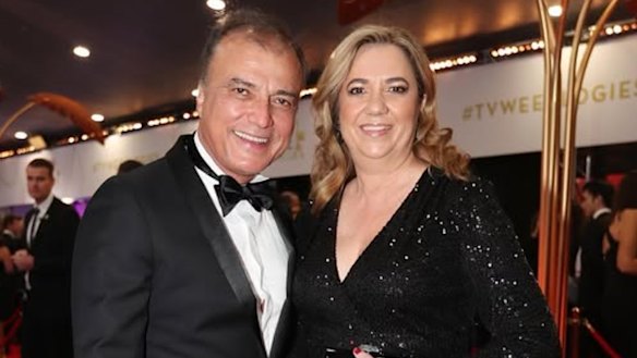 Dr Reza Adib pictured at the Logies in 2022 with former Queensland premier Annastacia Palaszczuk.