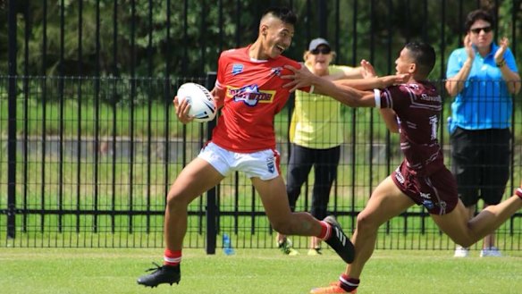 Rising star Talatau Amone in action during his junior days.