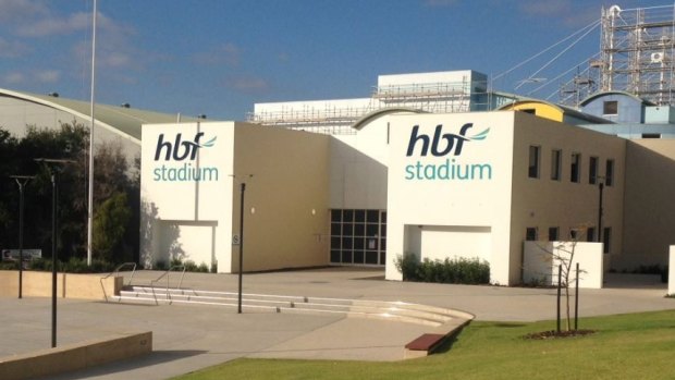 The scaffolder fell whilst working at HBF Stadium in Mount Claremont.