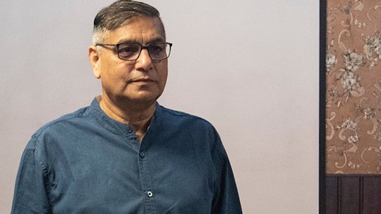 Sunil Solankey at his Four Sight Hotel in a suburb of New Delhi,