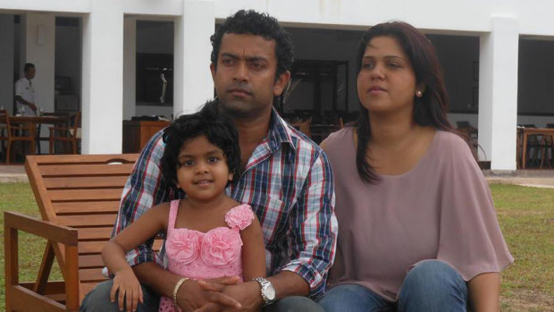 Sudesh, Manik and their daughter Alexendria.