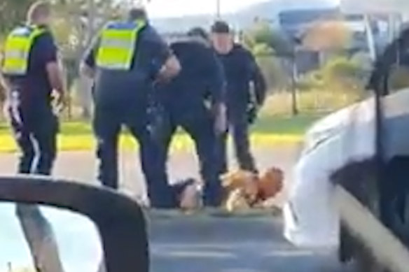 The arrest in Epping on Sunday afternoon has been referred Victoria Police Professional Standards Command for oversight.