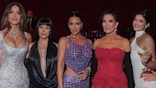 Khloe Kardashian, Kourtney Kardashian, Kim Kardashian, Kris Jenner, Kylie Jenner, Kendall Jenner at Kris Jenner's 70th birthday party
