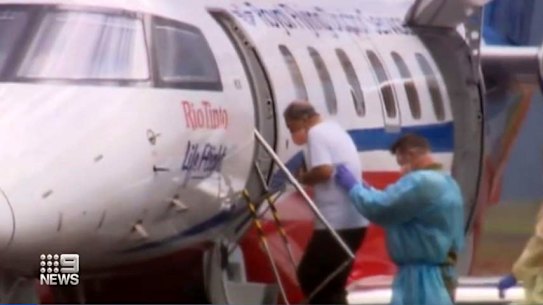 The 78-year-old WA man was flown to Perth on Friday where he was being treated in the intensive care unit at Sir Charles Gairdner Hospital. He died on Sunday morning.