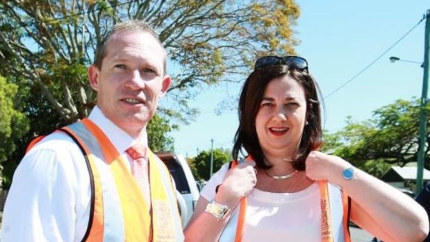 Sports Minister Mick de Brenni with Premier Annastacia Palaszczuk
 