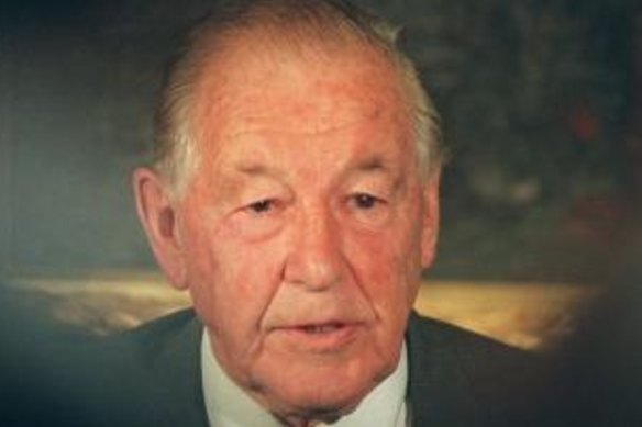 Former premier Sir Rupert (Dick) Hamer.
