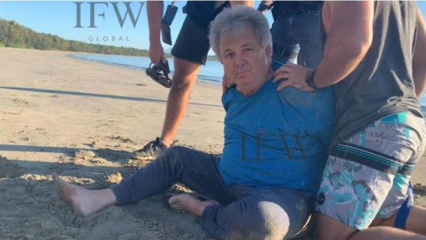 Peter Foster was arrested on a Queensland beach.