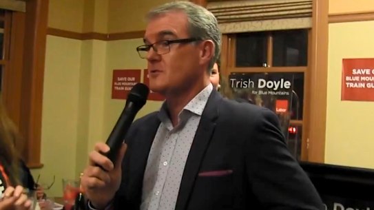 Labor leader Michael Daley has been captured on video claiming that young people were leaving Sydney and being replaced by foreigners who were "moving in and taking their jobs". Photo: Youtube
