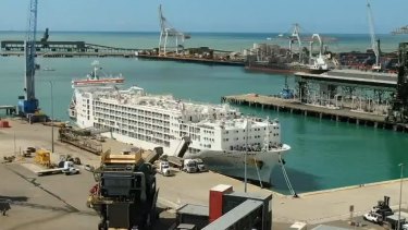The man disembarked the Polaris 3 carrier in Townsville and breached COVID-19 restrictions.
